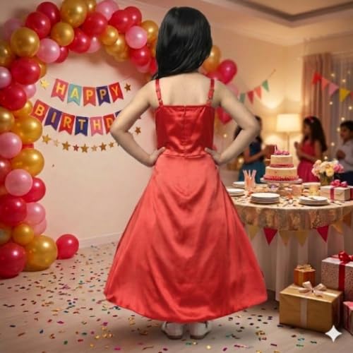 Image of SOFYANA Satin Formal Special Occasion Dress for A Young Girl Dressy Children's Wear Frock
