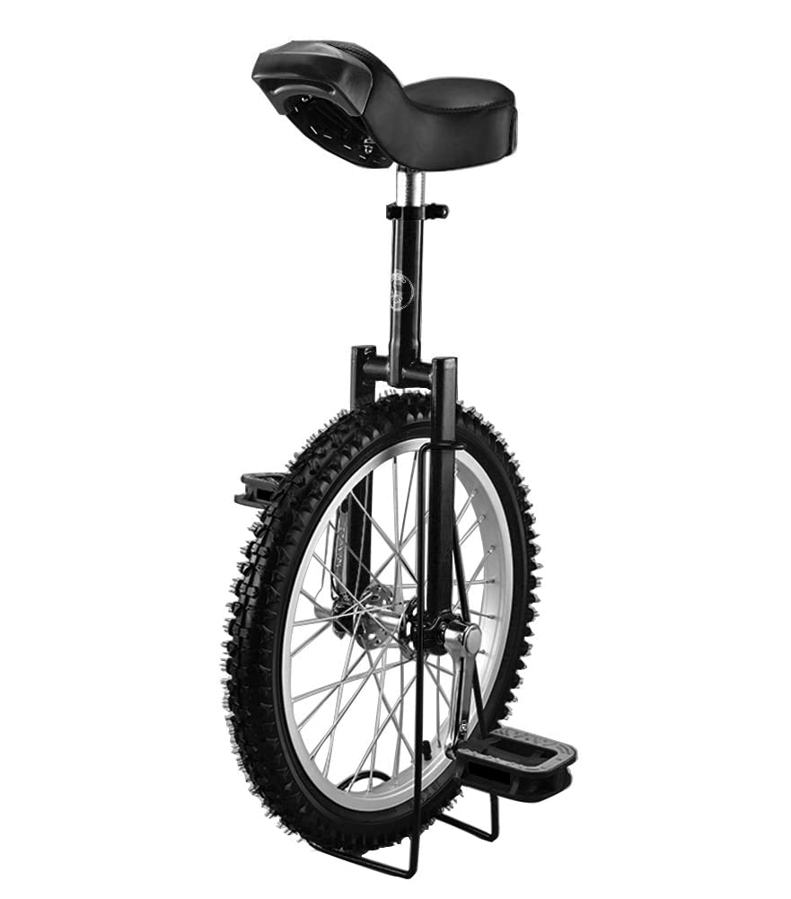 MQLOON Unicycle 20" Wheel Trainer Unicycle, Balance Cycling Exercise, With Unicycle Stand, Wheel Unicycle For Unisex (20inch Black)