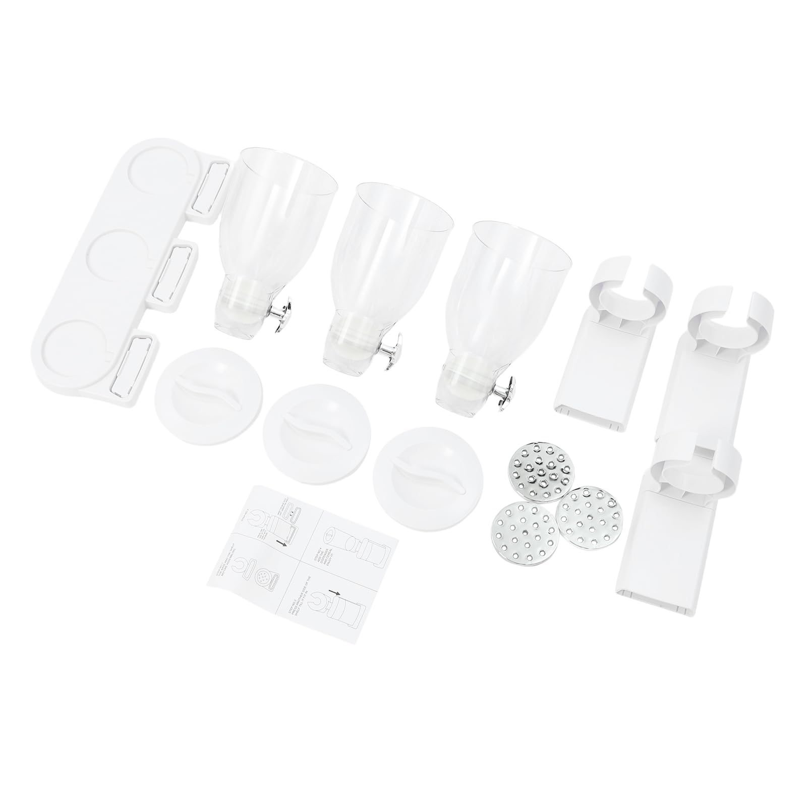Dispensador de cereales de 3 compartimentos de 2 litros, color