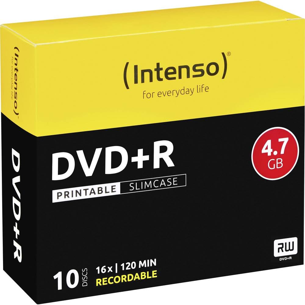 Intenso 4811652 Disques Vierges DVD + R 16 x 4,7 Go Vitesse 10er Spindel