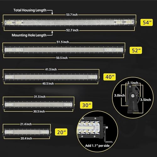 Image of 54 Inch Curved LED Light Bar 396W Quad Row Off Road Driving Light