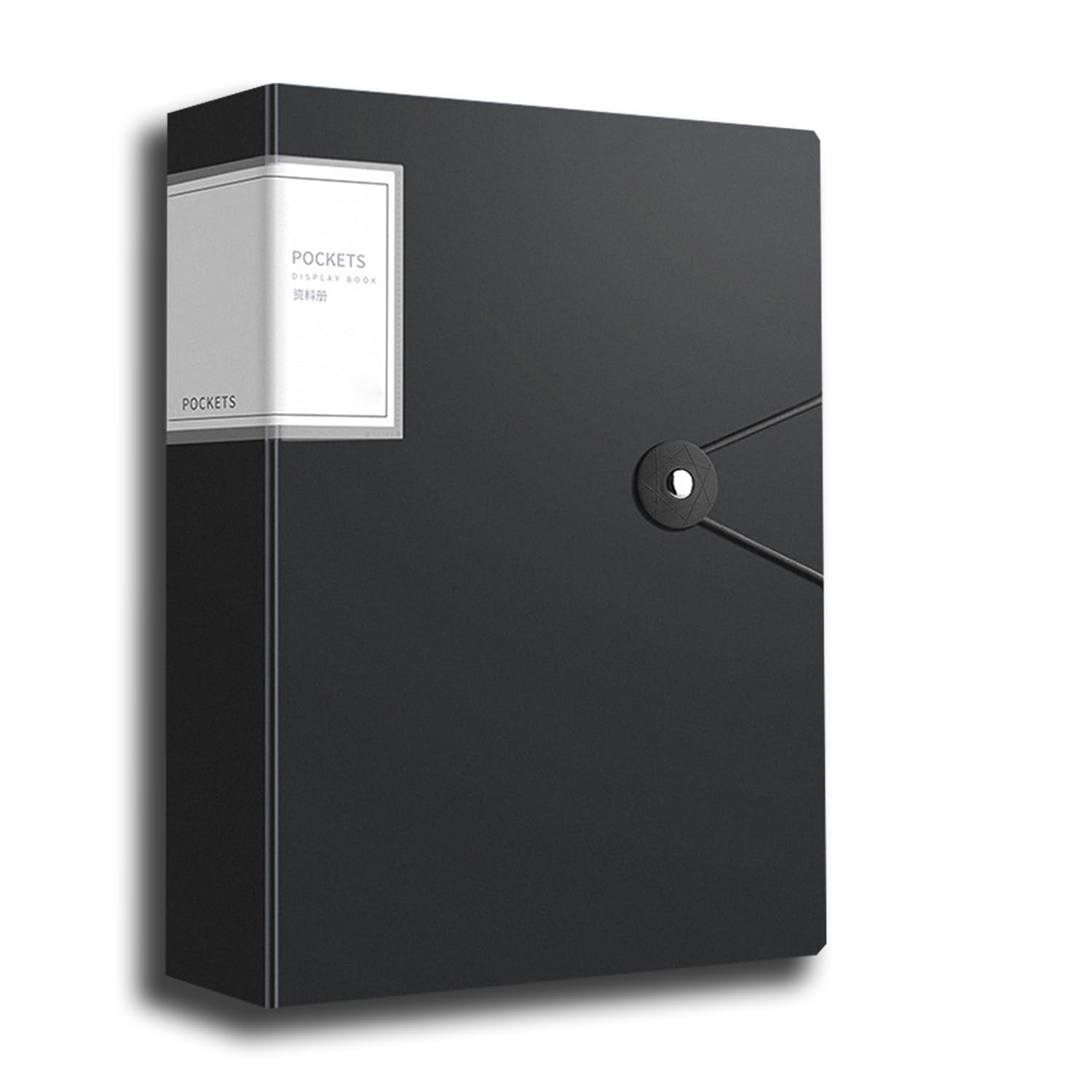 Joyzzz Binder with Plastic Sleeves, 40 Pocket A4 Presentation Book Clear Pockets Document Binders with Sheet Protectors, Displays 40 Pages A4 Letter Size for Documents, Certificates (Black)