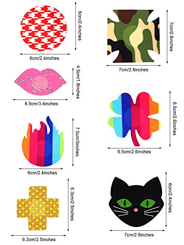 100 Pairs Glitters Nipple Pasties Covers Bulk Disposable Self Adhesive Breast Covers Multicolored Pasties Stickers Multi Designed Breast Stickers for Women Girls Rave Party3