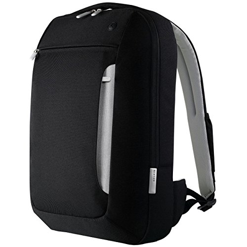 Belkin Mochila fina de poliéster para laptops e notebooks de até 15,4 polegadas (preta/cinza claro)