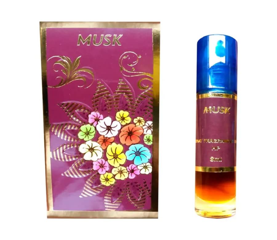 TAUSIF CREATION® Nemat Attar Musk (Ambrette) 100% Non-Alcoholic Natural Perfumes (Roll On System Bottle) 8 Ml