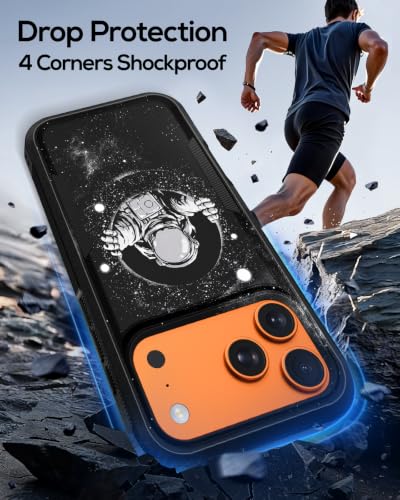 LISEVO for iPhone 18 Pro/17 Pro Case Heavy Duty Protection, Spacemen - image 4