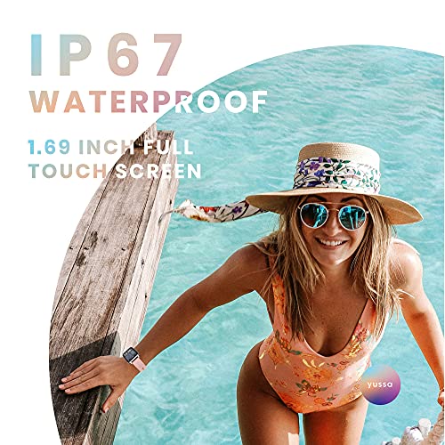 Yussa Smart Watch | Latest Generation 2023 | Blood Pressure Monitor | Blood Oxygen Spo2 | Heart Rate | Sleep Monitor | Ip67 Waterproof | Fitness Tracker | For Women And Men (Pink) #TOP4