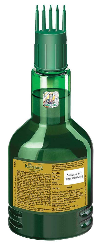 Kesh King Ayurvedic Anti-Dandruff Shampoo Up To 100% Dandruff Free, Lemon And Neem For Unisex, 340Ml & Kesh King Ayurvedic Anti Hairfall Hair Oil, 300 Ml 4