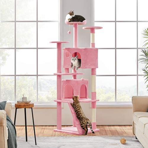 image for Yaheetech XL Cat Tree, 80in Multi-Level Tower w/Scratching Posts, Doub
