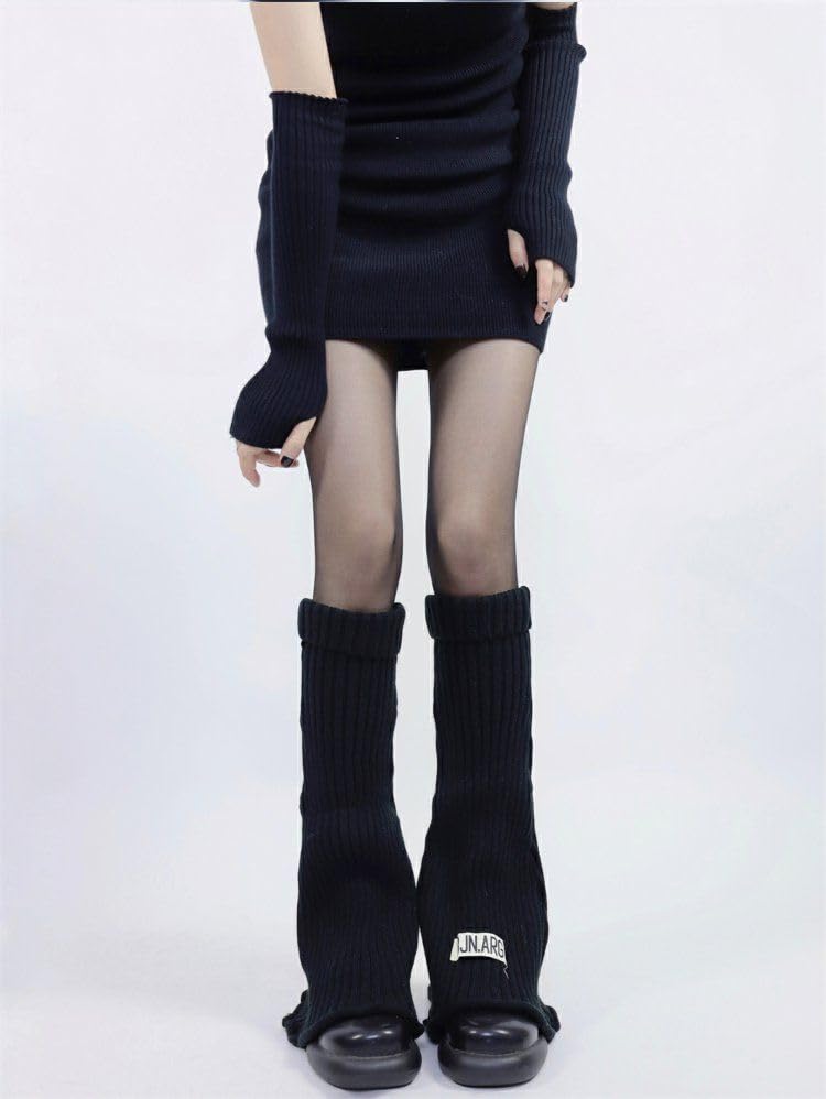 Leg Socks Leg Warmer Sweet Cool Millennium Spicy Girl Knitted Small Y2K Calf Socks4