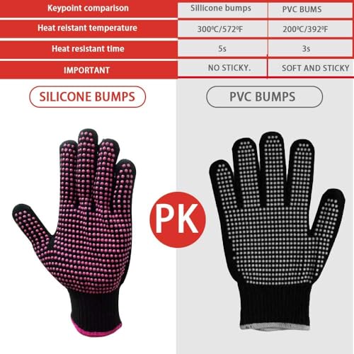 heatresistant glovessiliconegrip protection for hair styling curling amp flat iron heat press sublimationuniversal fit