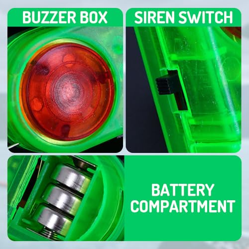 SICOSPI Fishing Bite Alarm with LED Light, 2025 New Sensitive Electronic Fishing Alarms Indicator, Fishing Pole Bells for Bite Detection, Clip-On Electronic Fishing Alarms Bite Alarms (Black - 4pcs)