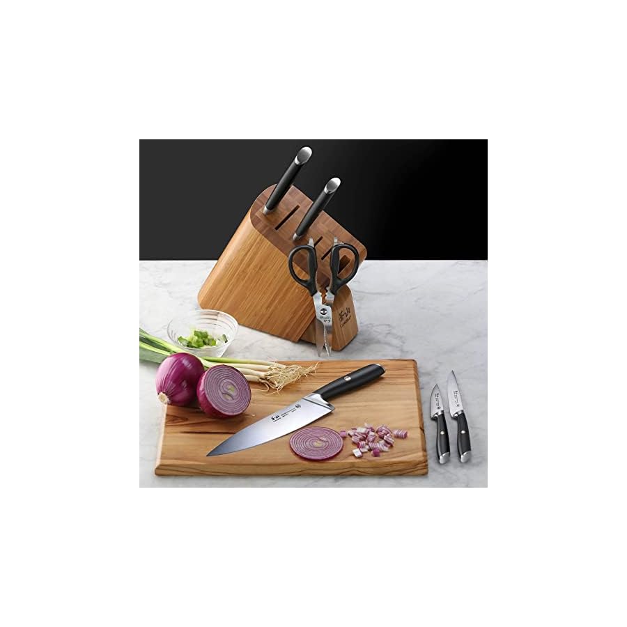Cangshan L Series 7-Piece Knife Block Set, Forged German Steel, 1026603