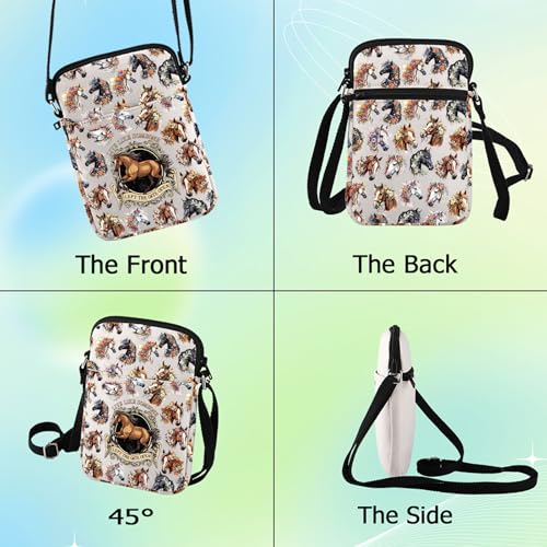 G2TUP Funny Horse Crossbody Bag Horse Lover Gift Live Like Someone Left The Gate Open Horses Shoulder Bag Animal Themed Merch3