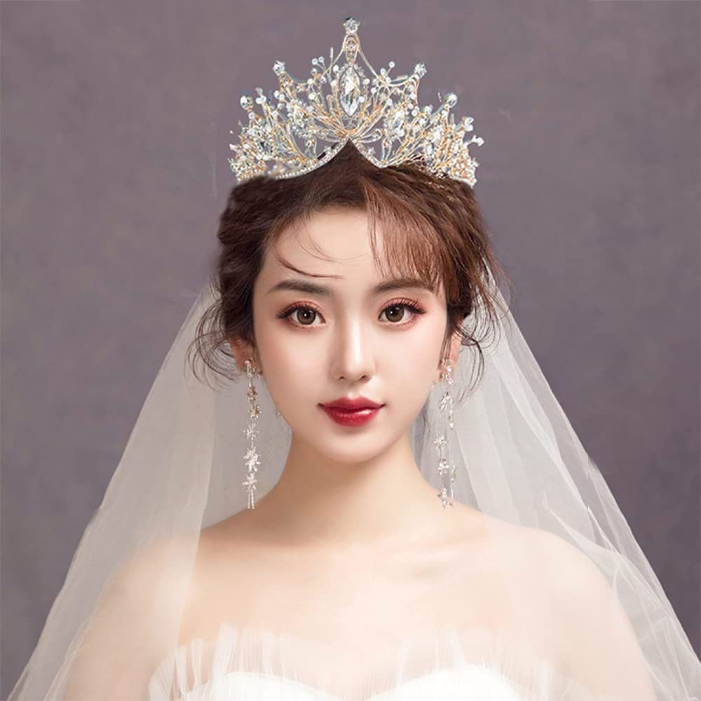 Tiara Da Sposa Con Cristalli - Corona Principessa Per Matrimonio E Feste - Foto 5