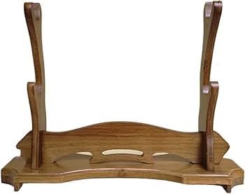 ギブソン　刀掛け台　5本掛け　無垢材　刀台　日本刀　武具 Amazon.co.jp: 刀掛け 無垢材 台座付き 刀掛台 1～3段刀掛台 日本刀