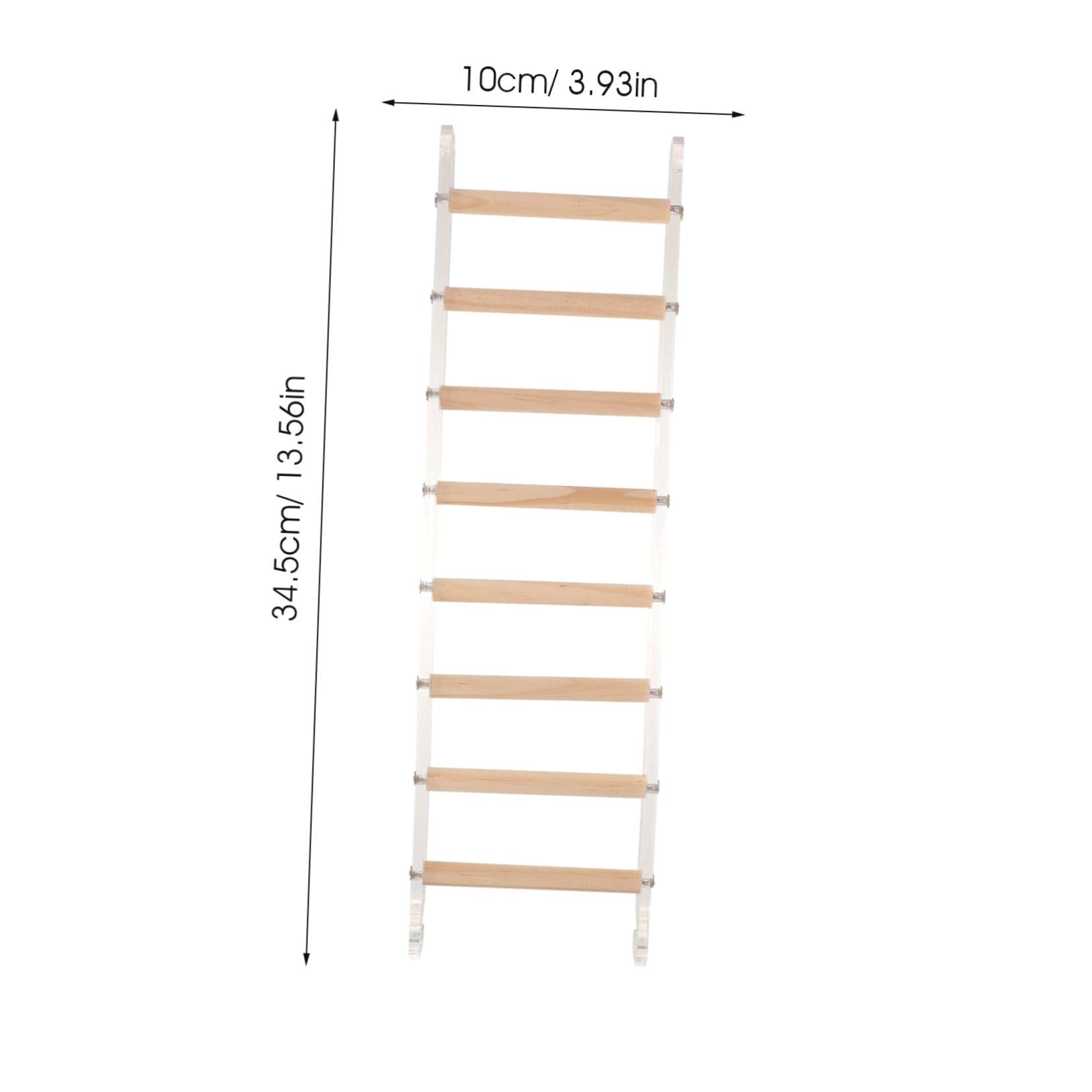 SUPVOX Ladder Acrylic Bird Climbing Toy Wood Rods Safe for Parrots Parakeets and Small Birds