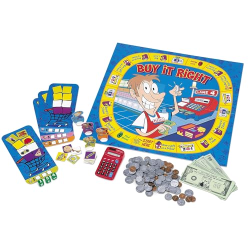 10 Best Money Board Games That Teach Kids Financial Literacy Learning Resources Buy It Right Shopping Game, 2-4 Players, Ages 6+, Multi-color, 19 L x 19 W in
