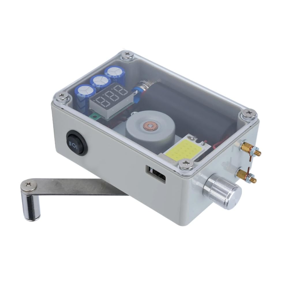 Generatore a manovella Manuale Portatile Multifunzione per Esterni Generatore a manovella con Ricarica USB Alimentatore di Sopravvivenza di Emergenza per Viaggi, esplorazione