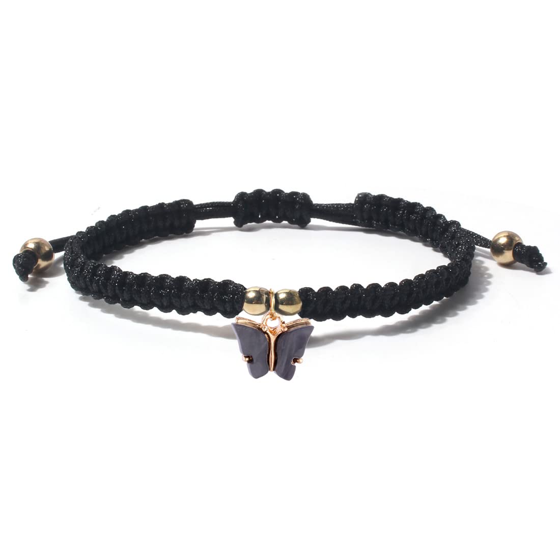 COLORFUL BLINGHandmade Braided Butterfly Bracelets Adjustable BFF Friend Beaded String Strand Bracelets Birthday Party Friendship Jewelry Gift for Women