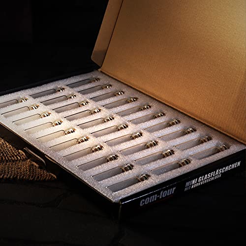 com-four® 30x Kleine Glasflaschen mit Korken 10ml, Gewürzgläser Set, Mini Glasfläschchen zum Befüllen, Aufbewahrung von Ãlen, Gewürzen, Kräutern, Tee, Hochzeit, Gastgeschenke (030 Stück) – Bild 8