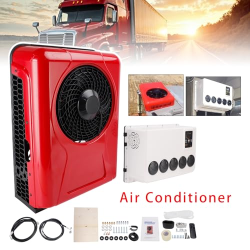 Frezon DC 24V RV Air Conditioner 13000btu Truck Air Conditioner Split AC for Camping Vehicles Trucks RVs Trailers Excavators Vans And Other 24V Dc AC Unit Red - Image 6
