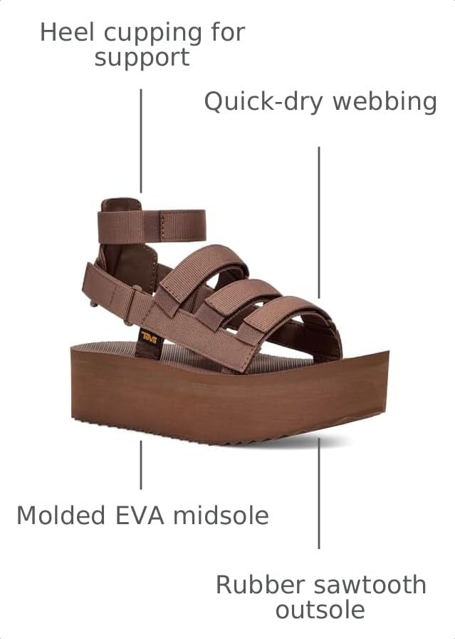 Image of TEVA Women's Flatform Mevia Adjustable Quick-Drying Casual Sandals