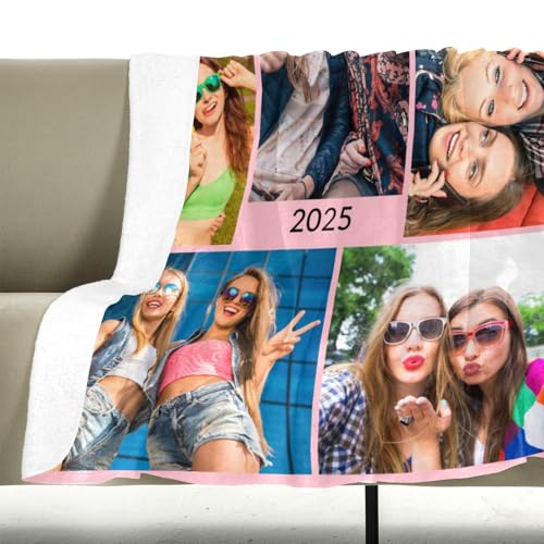 Image of inkArts Custom Blanket with Photo, Customized Blanket, Personalized Photo Blankets, Custom Picture Blankets, Personalized Birthday Gifts for Women