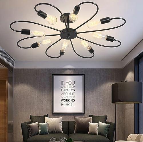 Image of LED Chandelier for Dining Table, Height-Adjustable Hanging Lamp for Breakfast Table, Hanging Light for Home Decoration (CH01 BK)