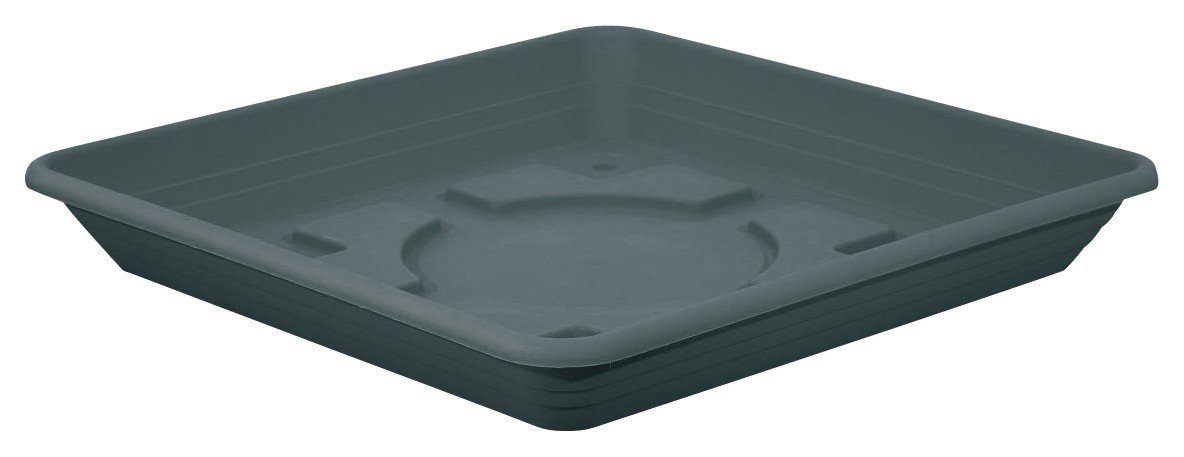 Geli Thermo Plastic Anthracite Nora Square Plastic Plant Pot Saucer