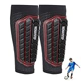 Espinilleras de fútbol para niños y jóvenes y adultos con acolchado de panal, XXL)