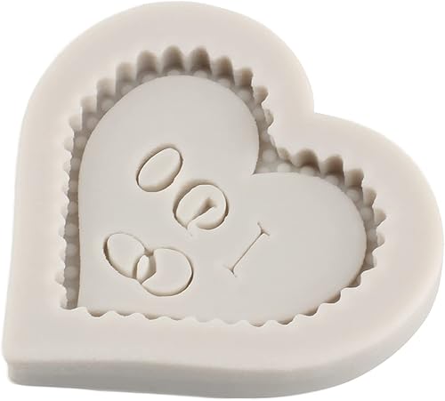 Miniatura 9 de Sijiangmold Molde de fondant de corazón MR MRS I DO, molde de silicona para decoración de tartas, molde de anillo de copa de vino de champán para