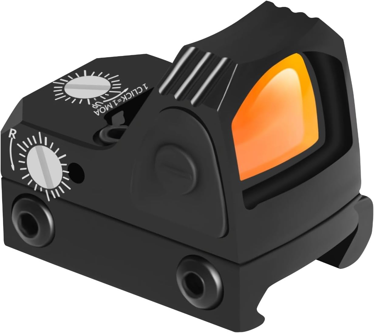 GOTICAL Optics 1x24 Dot Sight Open Dot Sight Base G l o c k/Handgun Reflex Sight Scope fit 20mm Weaver Rail for Airsoft Hunting Rifle Survival Game Sight