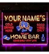 Personalized Whisky Glass Home Bar Tri-Color LED Neon Light Sign, a Unique 3D Engraved Art Decor