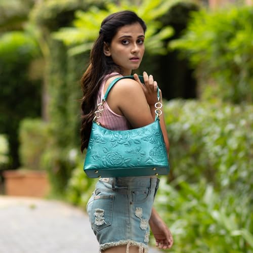 Anuschka Women's Original Hand-Painted Leather Hobo with Chain Strap3