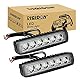 RIGIDON 2 Pcs Mini led lichtleiste, 18W 6 Zoll 15cm Spot Strahler offroad beleuchtung für Auto SUV ATV, Traktor, LKW, 4x4, 6000K Weiß led nebelscheinwerfer, led arbeitsscheinwerfer, led arbeitslicht