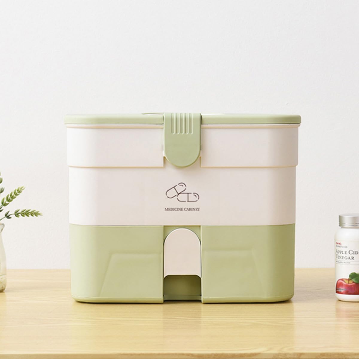 DOITOOL Large Capacity Portable Medicine Box Multi-layer Plastic Household Medical Storage Case First Aid Organizer for Home and Travel