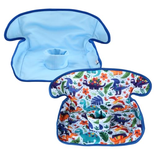 Image of Piddle Pads, Multi-use and Leak Free Lines for Baby Stroller, High Chair & Car Seat, Waterproof Toilet Training Seat Covers for Toddles (Blue Dinosaur, 2 Pack)