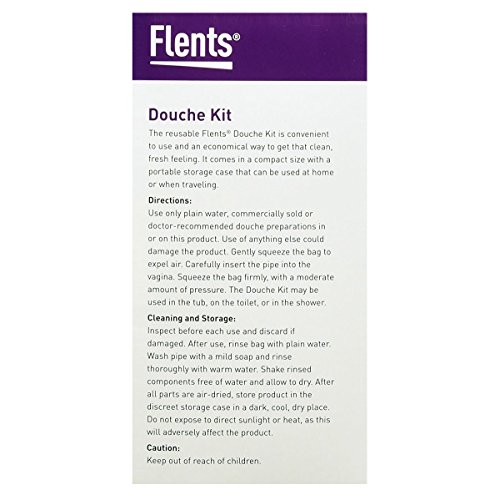 Image of Flents Reusable Douche Kit, Portable Cleansing System, BPA-Free, 16 Fl Oz (Pack of 12)