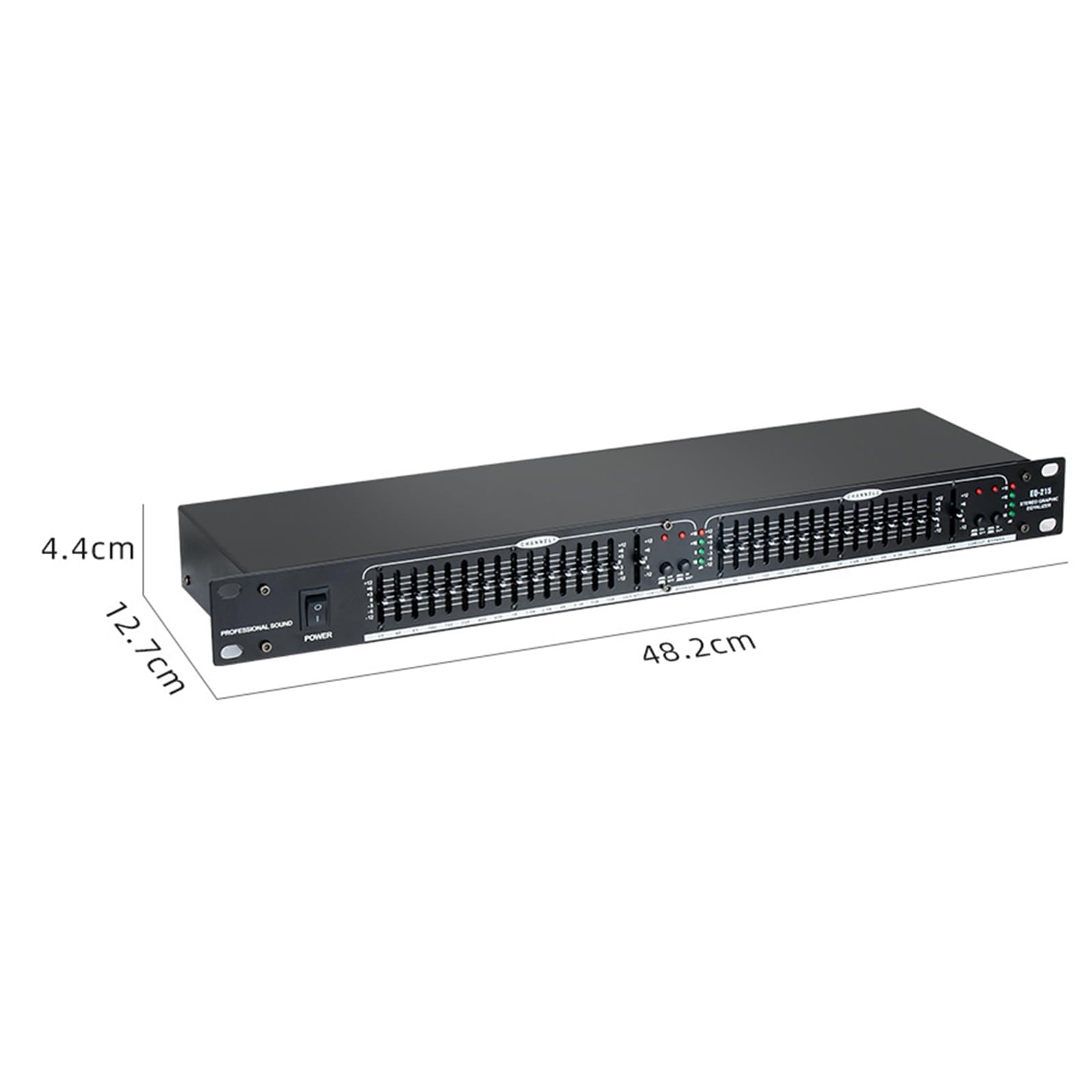 Equalizzatore Audio Professionale, Dual 31-Band con Limitatore di Pressione, Processore di Effetti Digitali Desktop Grafici, Equalizzatore di Sintonizzazione, Regolazione Indipendente