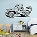 Tianpengyuanshuai Dessin animé Militaire véhicule Stickers muraux Famille décoration Art Salon Vinyle Amovible décoration Murale Murale Enfants décoration121X66 cm