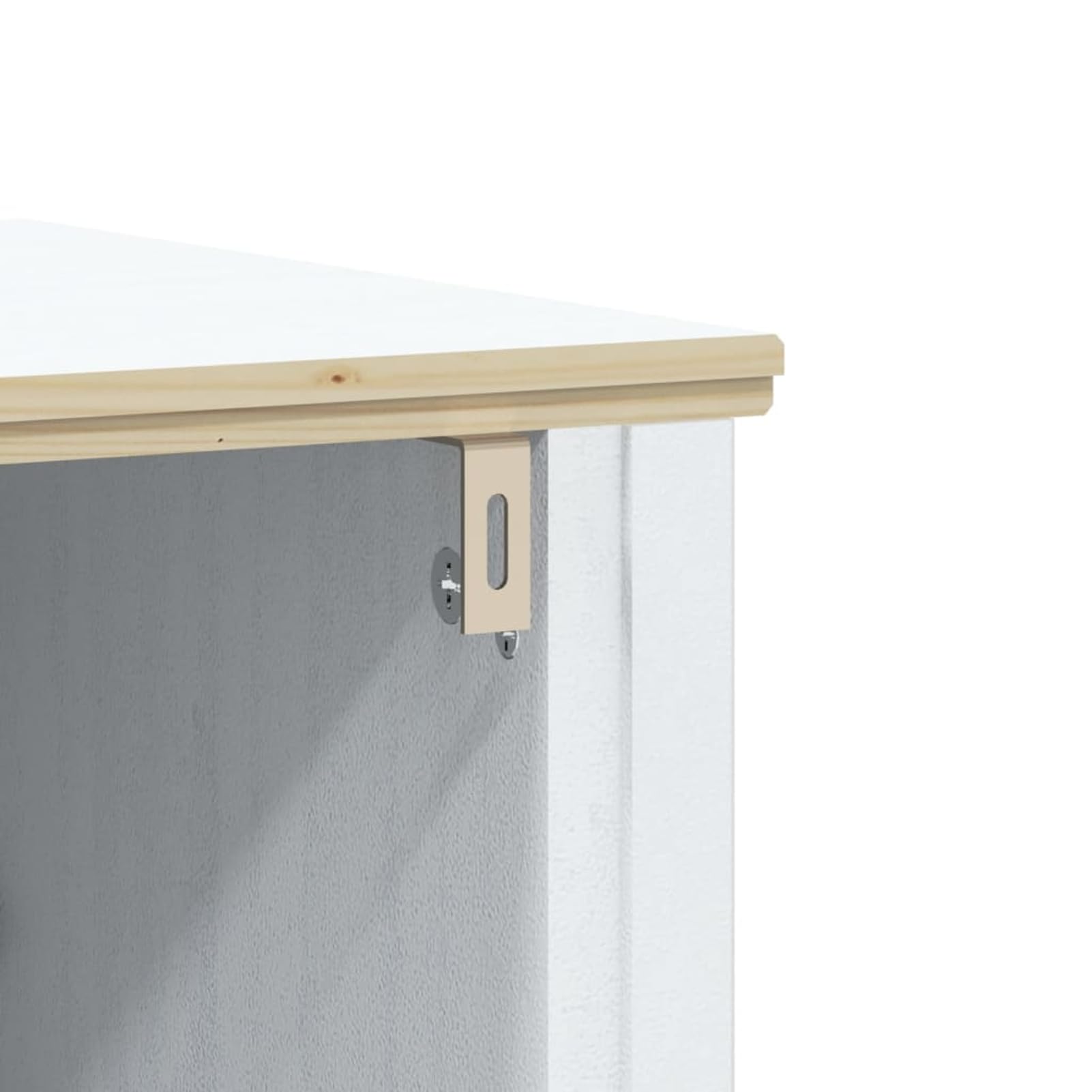 ATOMSTACK MAKER Szafka pod umywalkę 60 cm, lite drewno sosnowe, białe, z otworem na syfon (20 x 6 cm), 2 półki i metalowe uchwyty, szafka łazienkowa seria górska – w zestawie materiały montażowe