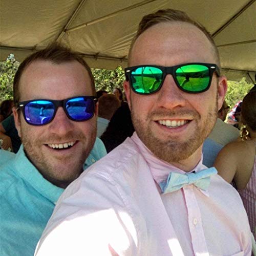 FSMILING 10 Pack 80s Party Sunglasses Bulk Neon Party Favors Glasses Retro Set for Men and Women, Mirror Mix a, 152mm - Image 2