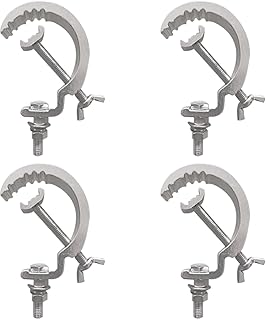 Stage Light Clamp Hook,with Anti-Injury Clip Aluminum Alloy Truss Clamp for DJ Lights Par Spotlight Moving Head Light Pole Mount Stage Lighting Kit Lighting Stand and Truss Package (4 Pack)