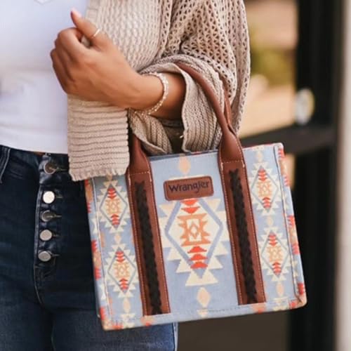 Image of Wrangler Purse Western Aztec Tote Bag Women Top Handle Handbags with Detachable Strap | Western