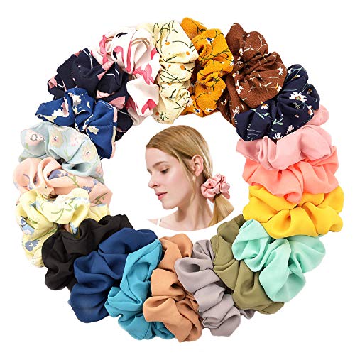 20 Pack Hair Scrunchies Chiffon Elastic Hair Bands Scrunchies for Hair Accessories for Women or Girls by Jesries