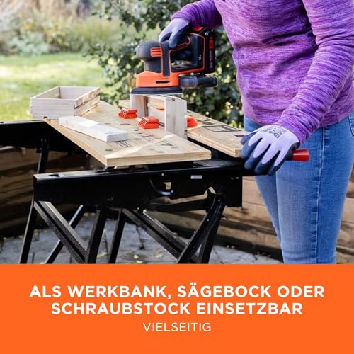 BLACK+DECKER Workmate 825 Werkbank mit Zwei Arbeitshöhen, WM825-XJ – Ansicht 2