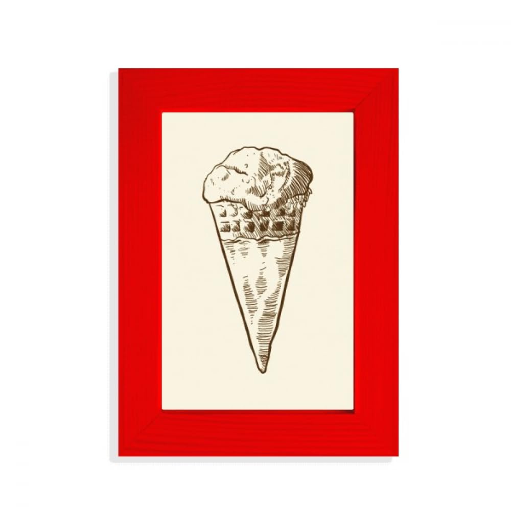 Cadre photo rouge Sketch Ice Sweet illustration deco design moderne pour maison