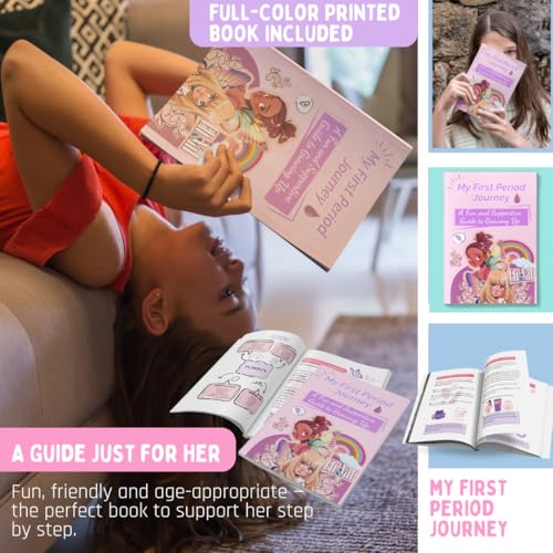 First Period kit for Girls 9-10-12 Celebration Starter Kit, for School | Teen Tween PreTeen Period Menstruation Hygiene Gift Box | Red Drop Period Kit for Girls - Welcome to Womanhood Gifts (9)