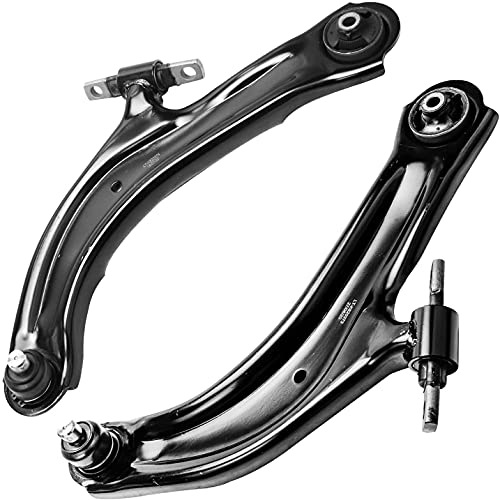 Image of Detroit Axle - Front End 8pc Suspension Kit for Nissan 07-12 Sentra 2007 2008 2009 2010 2011 2012, 2 Lower Control Arms w /Ball Joints + 2 Sway Bar Links + 4 Inner & Outer Tie Rod Ends Replacement